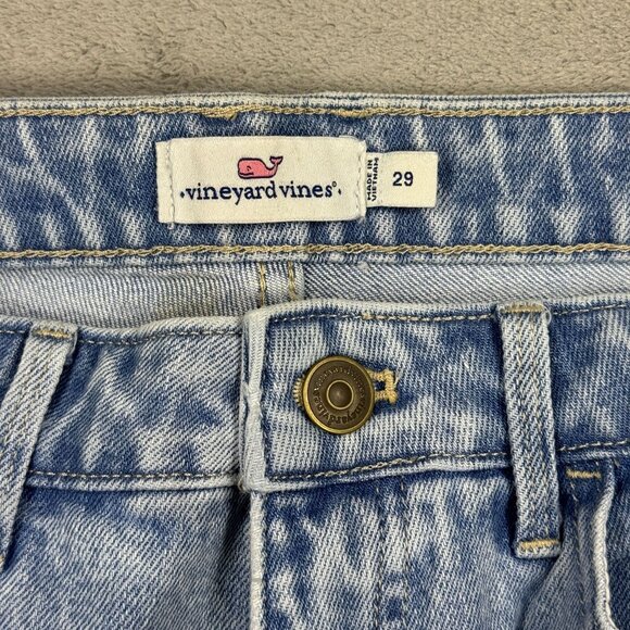Vineyard Vines Womens Light Wash High Rise Frayed Denim Jeans Stretch - Picture 3 of 9